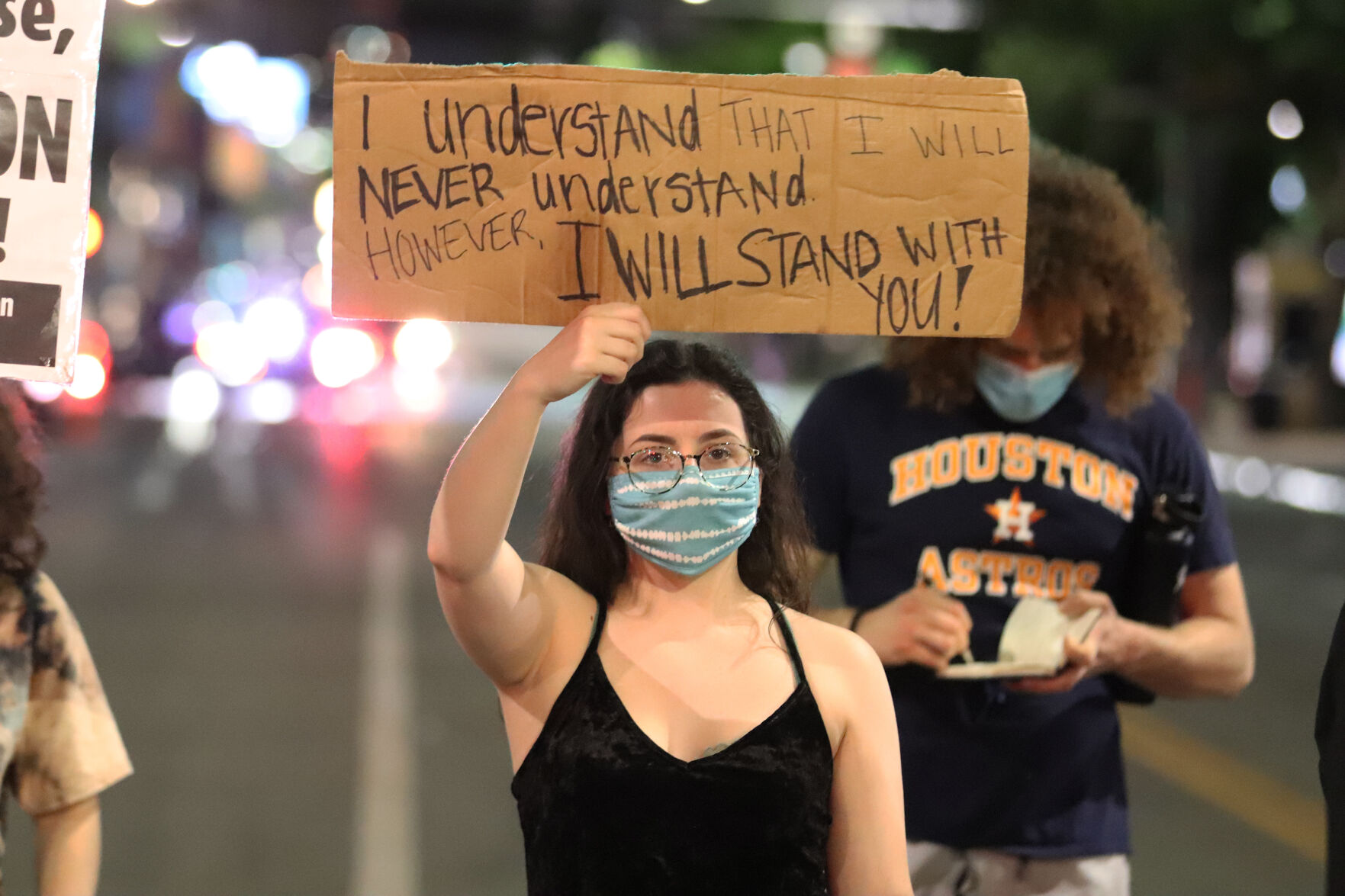 Photos: Dallas protest calls for justice following police shooting of Daunte Wright in Minnesota